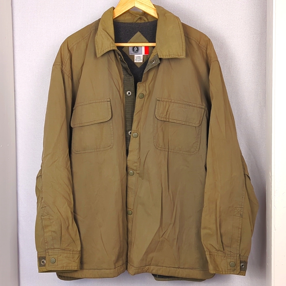 ARIZONA Vintage Nylon Fleece Flannel Lined Barn Chore Jacket